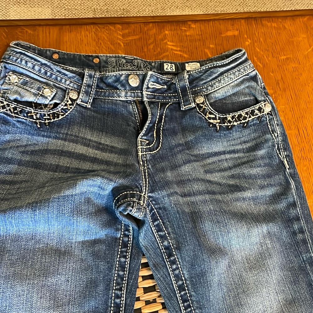 Miss Me relaxed boot cut whitewashed distressed 28